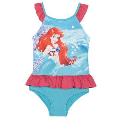 Girls' red 'The Little Mermaid' frilled swimsuit